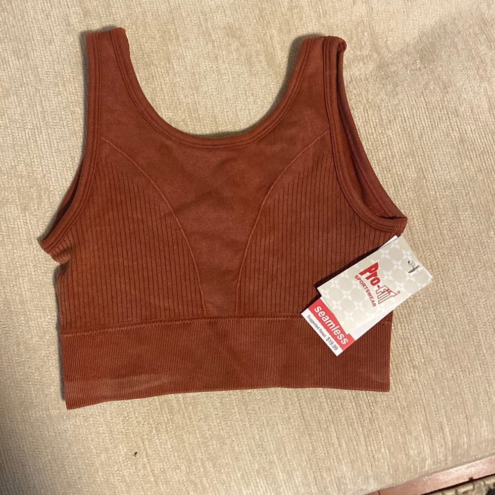 Pro Fit Rust Sports Bra (S)